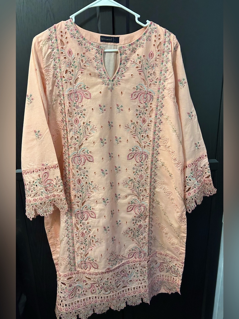 Bin Saeed Women’s Tunic Dress. Size Large. Beautifully Embroidered.